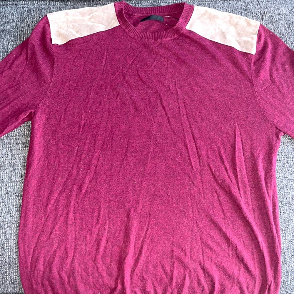 ASOS LONG SLEEVE SWEATER. COLOR: BURGUNDY